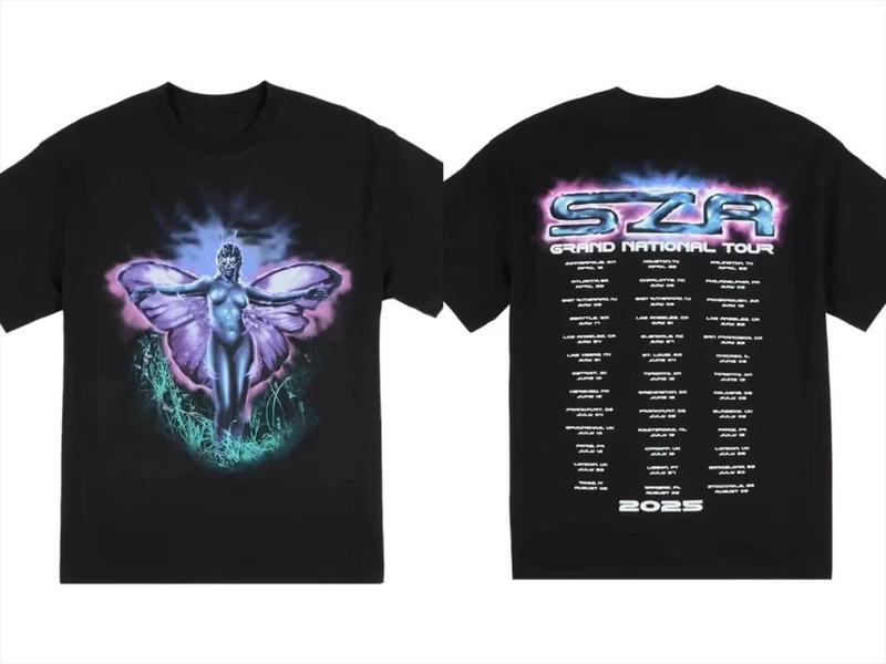 Camiseta Vintage Oversize De Algodão Feminina SZA Kendrick Lamar